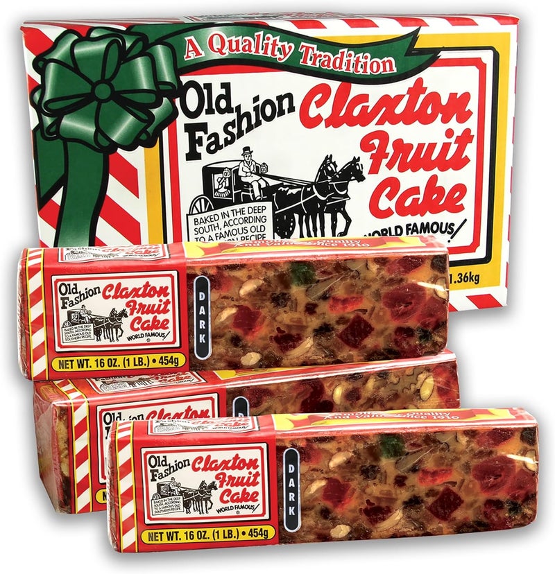 Claxton Dark Fruit Cake - 1 lb Box - Image 1